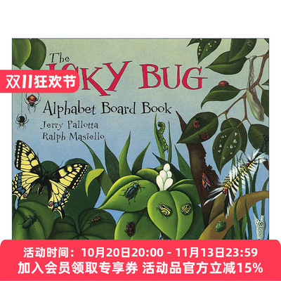英文原版 The Icky Bug Alphabet Board Book 讨厌的虫子 字母书 儿童启蒙认知绘本 纸板书  英文版 进口英语原版书籍