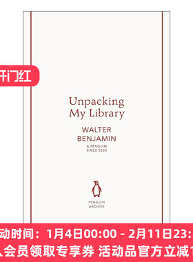 英文原版 Unpacking My Library 开箱整理我的藏书 瓦尔特?本雅明 企鹅经典文学90周年纪念系列 英文版 进口英语原版书籍