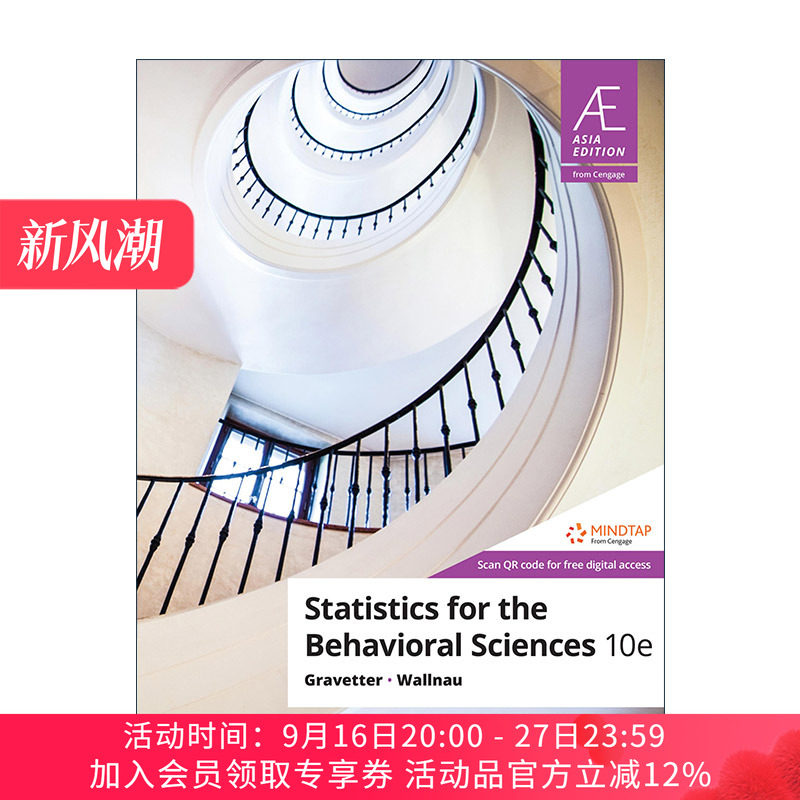 英文原版 Statistics For Behavioral Sciences 行为科学统计 第10版 英文版 进口英语原版书籍