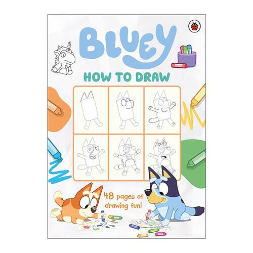 英文原版 Bluey How to Draw 小蓝狗布鲁伊 一起学画小狗 英文版 进口英语原版书籍