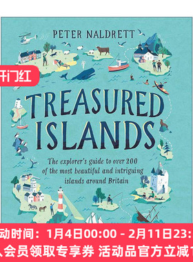 英文原版 Treasured Islands 珍贵的岛屿 200个英国周边美丽海岛的探索指南 英文版 进口英语原版书籍