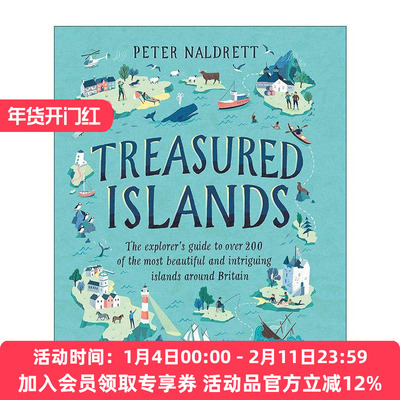 英文原版 Treasured Islands 珍贵的岛屿 200个英国周边美丽海岛的探索指南 英文版 进口英语原版书籍