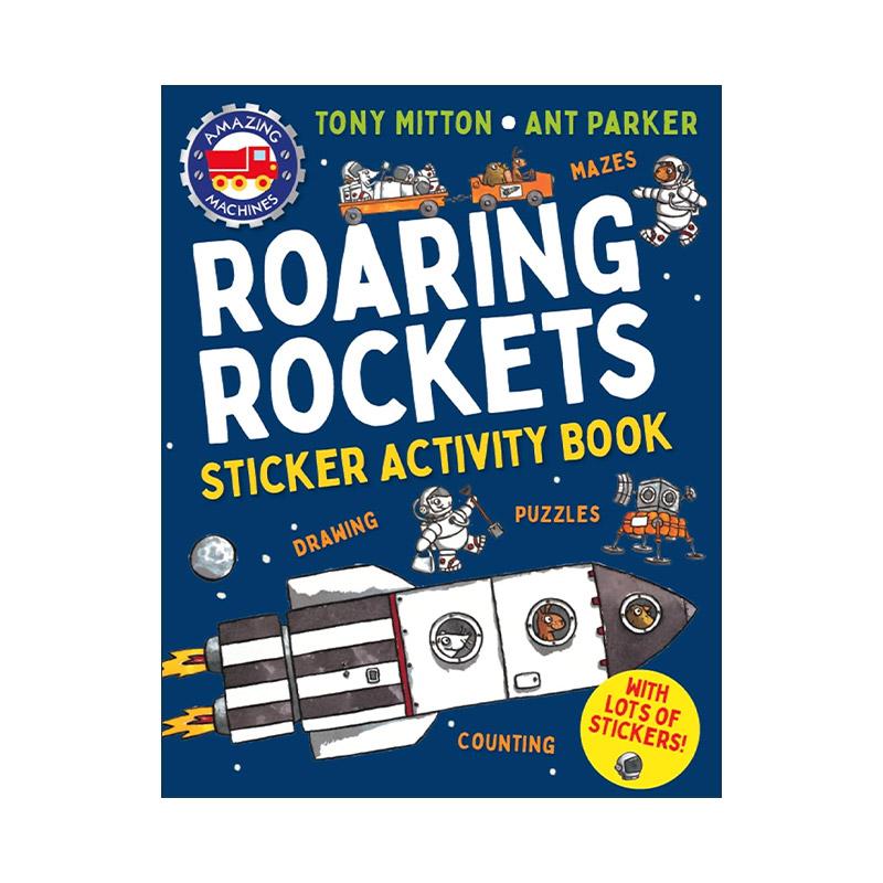 英文原版 Amazing Machines Roaring Rockets Sticker Activity Book 神奇的机器 咆哮的火箭 活动书带贴纸 进口英语原版书籍