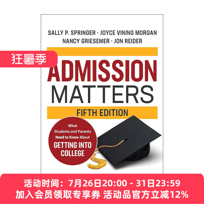 英文原版 Admission Matters 升学之道 美国大学申请全解析 第5版 加州大学戴维斯分校的教授 副校长Sally P. Springer博士
