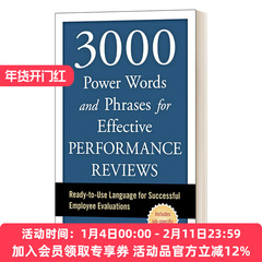 英文原版 3000 Power Words and Phrases for Effective Performance Reviews 3000个有效绩效评估的有力词汇和短语 英文版 进口书