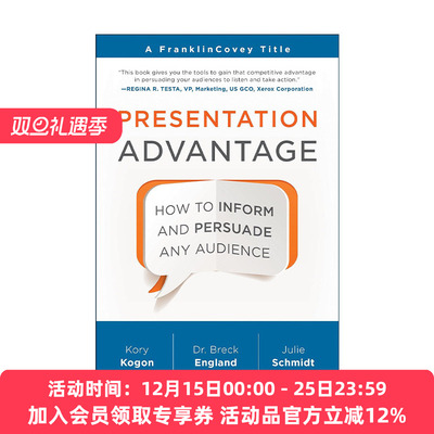 英文原版 Presentation Advantage 这样路演就对了 富兰克林柯维教你建立商务演示优势 Kory Kogon 英文版 进口英语原版书籍