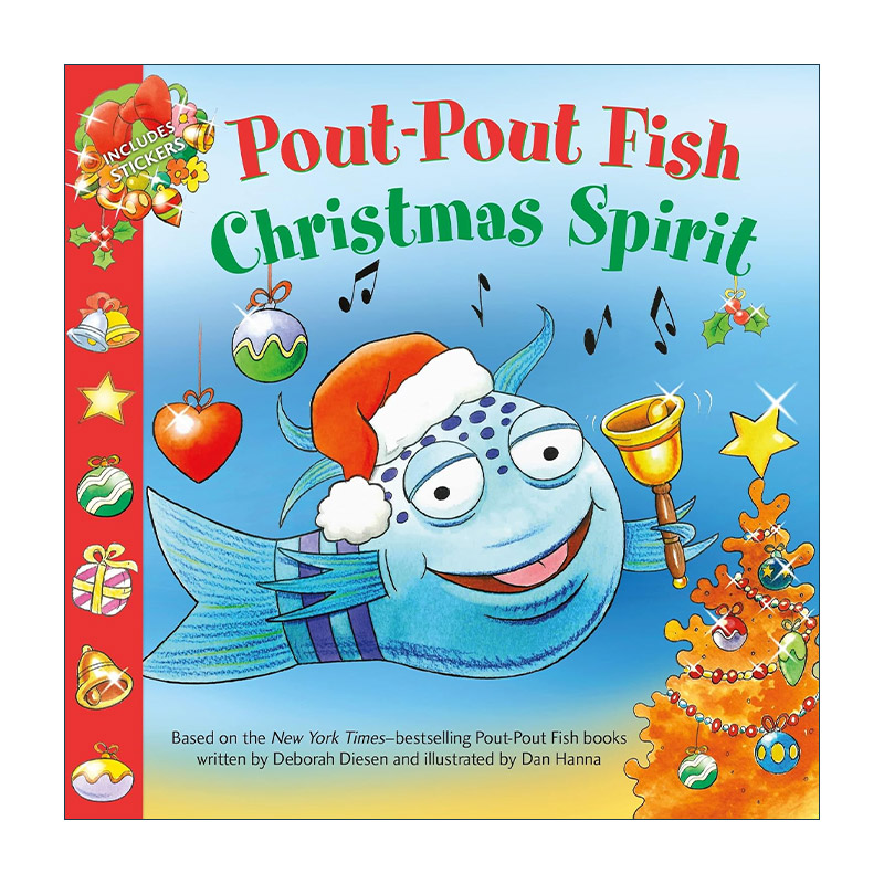 英文原版 Pout-Pout Fish Christmas Spirit 噘嘴鱼 圣诞精神 儿童绘本 英文版 进口英语原版书籍