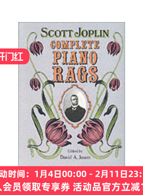 拉格泰姆钢琴曲全集 英文原版 Complete Piano Rags Dover Classical Music Scott Joplin 英文版 进口英语原版书籍