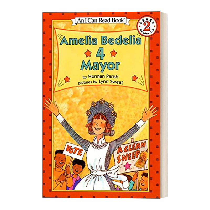 英文原版 Amelia Bedelia 4 Mayor 阿米莉亚当市长 糊涂女佣分级阅读 I Can Read Level 2 英文版 进口英语原版书籍