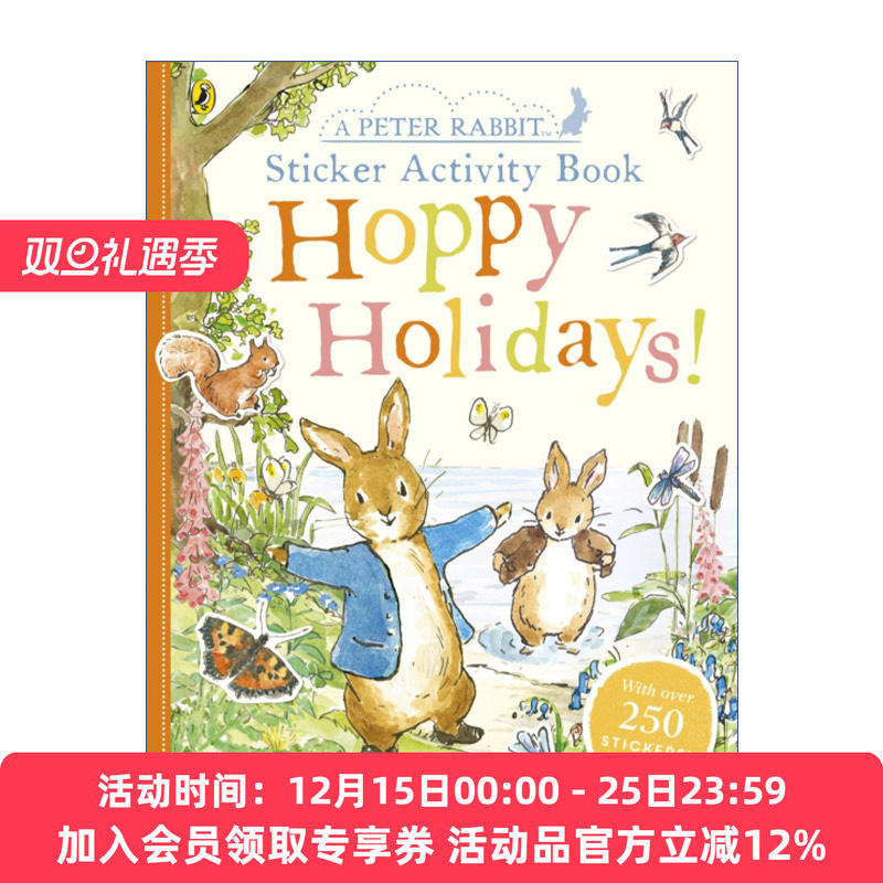 英文原版 彼得兔的故事 夏日假期 Peter Rabbit Hoppy Holidays Sticker Activity Book 贴纸活动书 英文版 进口英语原版书籍