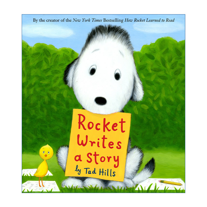 写故事的洛基  英文原版 Rocket Writes a Story 儿童精装绘本 Tad Hills 英文版 进口英语原版书籍