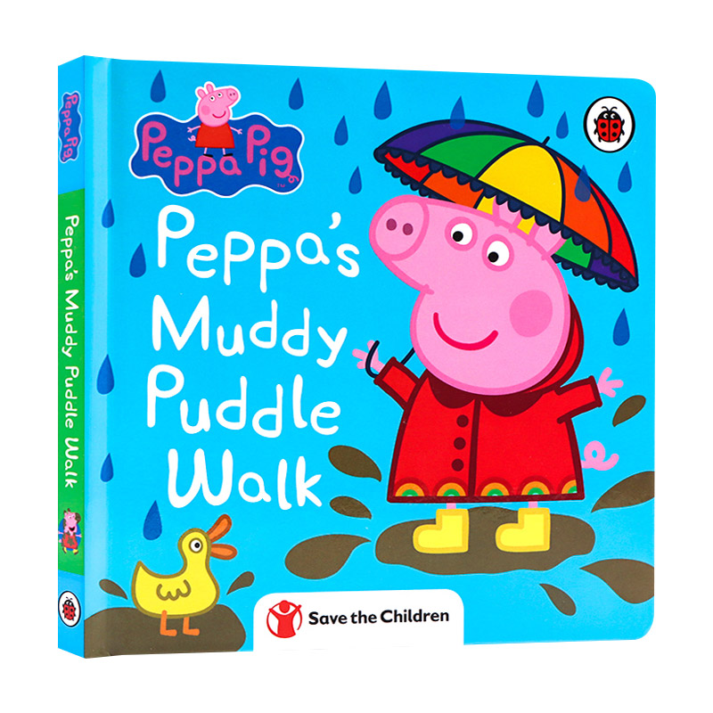 英文原版 Peppa Pig Peppa’s Muddy Puddle Walk 小猪佩奇 泥泞的水坑之路 纸板书 英文版 进口英语原版书籍