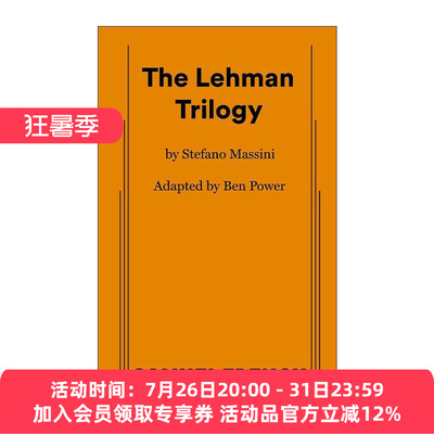 英文原版 The Lehman Trilogy 雷曼兄弟三部曲 雷曼三幕剧 戏剧 斯特凡诺·马西尼 英文版 进口英语原版书籍