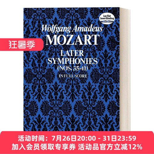 英文原版 Later Symphonies Nos. 35-41 in Full Score 莫扎特晚期交响乐 全谱 英文版 进口英语原版书籍