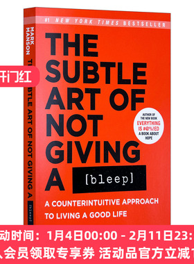 不在乎的精妙艺术 英文原版 The Subtle Art of Not Giving a Bleep 重塑幸福 如何活成你想要的那样 英文版 进口英语原版书籍