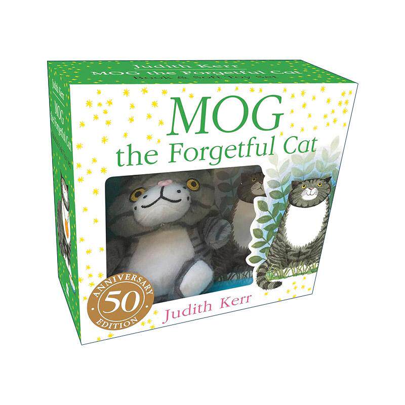 英文原版 Mog the Forgetful Cat Book and Toy Gift Set 爱忘事的小猫格格 朱迪丝·克尔经典绘本 礼盒装附赠可爱玩偶 英文版