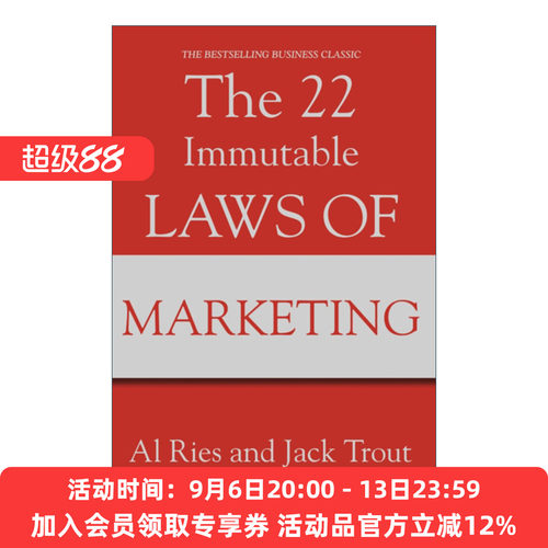 英文原版 The 22 Immutable Laws Of Marketing 22条商规 艾?里斯  杰克?特劳特 英文版 进口英语原版书籍