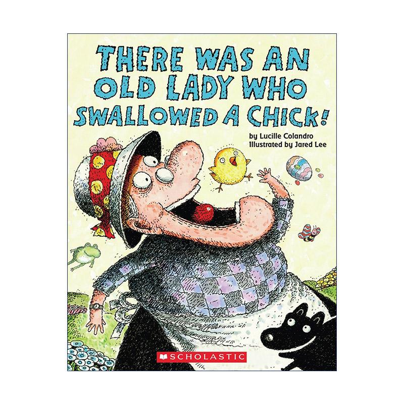 英文原版 There Was an Old Lady Who Swallowed a Chick 有个老婆婆吞了一只小鸡 绘本 英文版 进口英语原版书籍