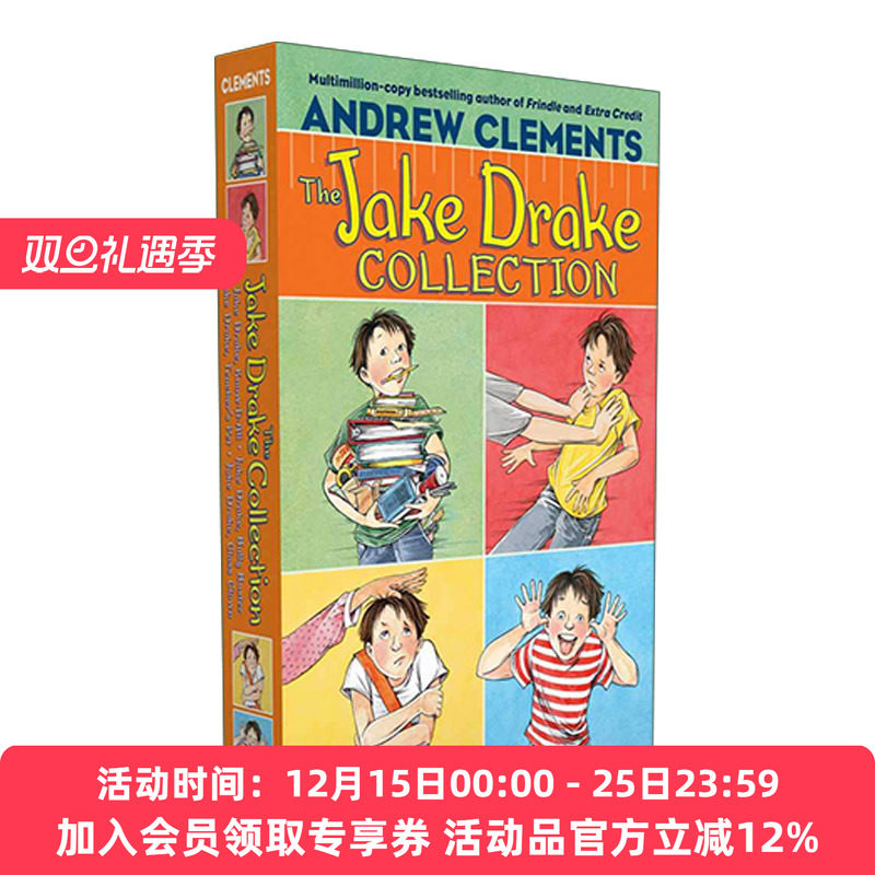 英文原版 The Jake Drake Collection 杰克德雷克系列 1-4册盒装 Andrew Clements 英文版 进口英语原版书籍