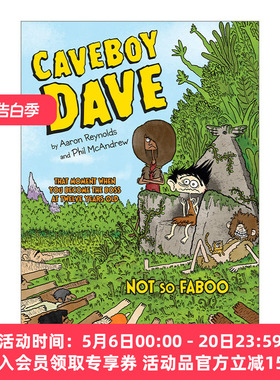 英文原版 Caveboy Dave 02 Not So Faboo 洞穴男孩戴夫系列2 不那么夸张 儿童幽默恐龙主题漫画 Aaron Reynolds 进口英语原版书籍