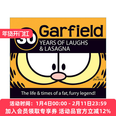 加菲猫经典趣味幽默漫画传记 英文原版 30 Years of Laughs and Lasagna Garfield Jim Davis 精装 英文版 进口英语原版书籍