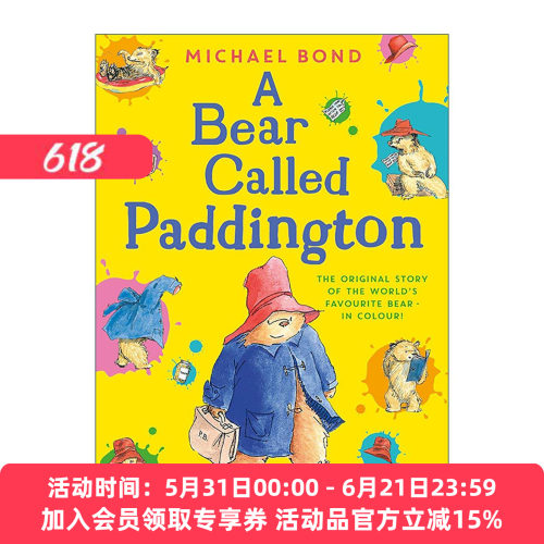 英文原版 A Bear Called Paddington 一只名叫帕丁顿的熊 经典儿童小说 大开本彩色插画 英文版 进口英语原版书籍