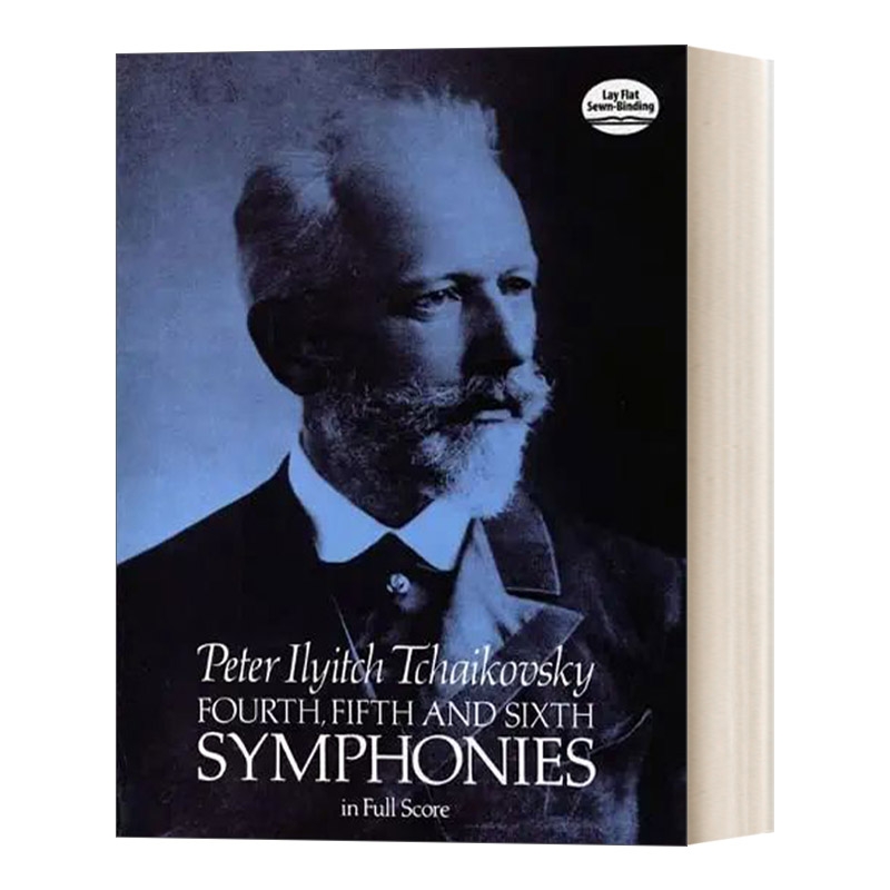 英文原版 Fourth  Fifth and Sixth Symphonies in Full Score  柴可夫斯基第四、五交响曲全谱 英文版 进口英语原版书籍