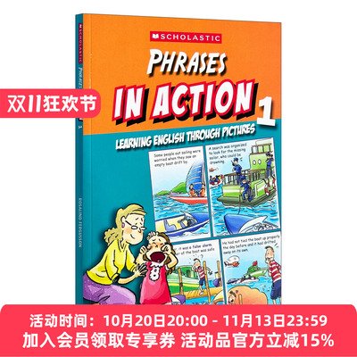 英文原版 学乐画中画 图学短语卷1 Phrases in Action Through Pictures 1 英文版 进口英语原版书籍