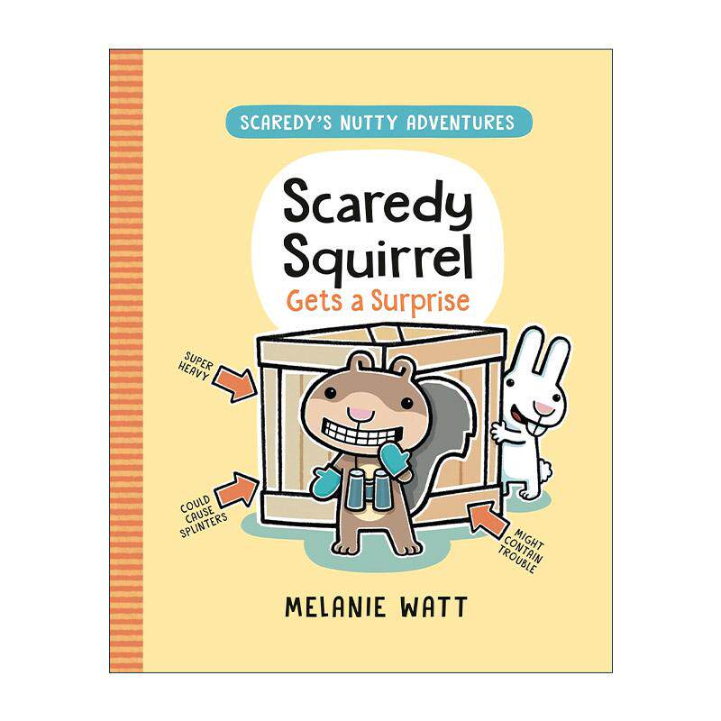 英文原版 Scaredy's Nutty Adventures 02 Scaredy Squirrel Gets a Surprise 松鼠小嘀咕疯狂冒险系列2 得到惊喜 儿童圣诞漫画