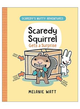英文原版 Scaredy's Nutty Adventures 02 Scaredy Squirrel Gets a Surprise 松鼠小嘀咕疯狂冒险系列2 得到惊喜 儿童圣诞漫画