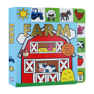英文版 书籍 flap Farm 农场纸板翻翻书 Books the Tab 进口英语原版 英文原版 幼儿启蒙绘本 Lift