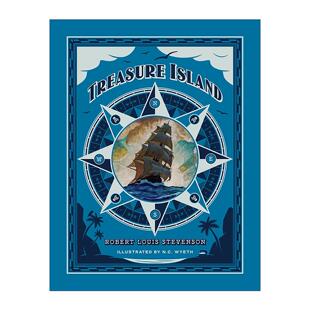 英文原版 Treasure Island 金银岛 全彩插画豪华版 精装 英文版 进口英语原版书籍