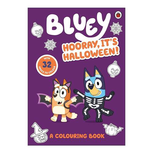英文原版 Bluey Hooray It’s Halloween 小蓝狗布鲁伊 万圣节涂色书 英文版 进口英语原版书籍