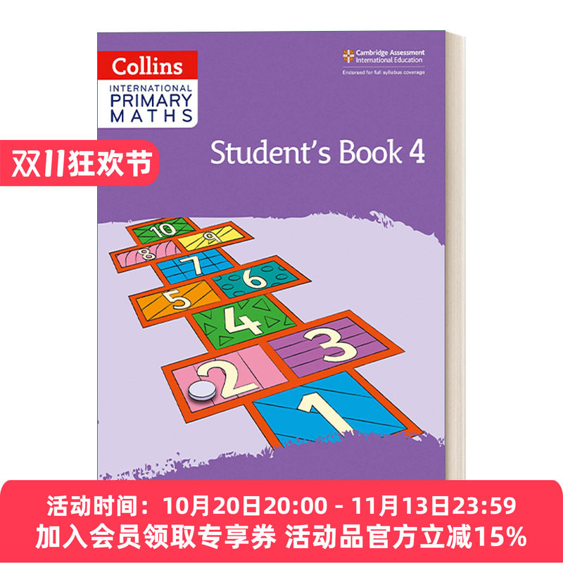柯林斯剑桥国际小学数学课本四年级 英文原版 Collins Cambridge International Primary Maths Student's Book4 英文版进口英语书