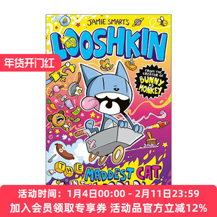 英文原版 Looshkin the Maddest Cat in the World 世界上疯狂的猫鲁什金 Jamie Smart畅销儿童幽默漫画 英文版 进口英语原版书籍