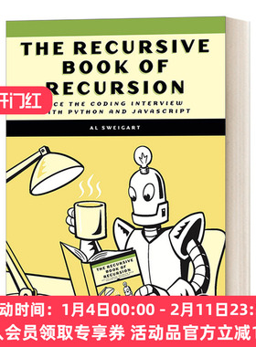 递归之书 英文原版 The Recursive Book of Recursion 用Python和JavaScript进行编程面试 Al Sweigart 英文版 进口英语原版书籍