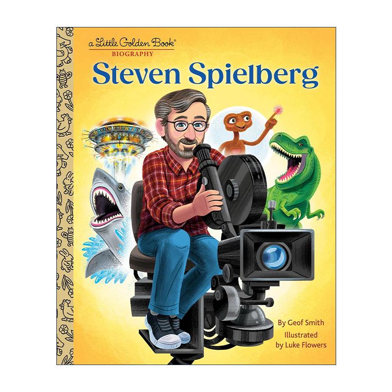 英文原版 Steven Spielberg Little Golden Book Biographies 史蒂文·斯皮尔伯格传记 大白鲨 头号玩家导演 兰登书屋精装小金书