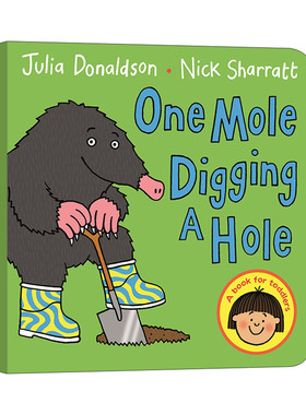 英文原版 One Mole Digging A Hole 一只鼹鼠在挖洞 英文版 进口英语原版书籍