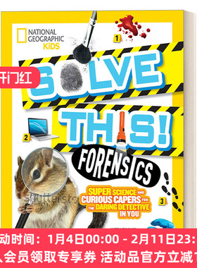 取证解决这个 英文原版 Solve This! Forensics 超级科学和好奇的勇敢侦探 国家地理STEM动手系列 英文版 进口英语原版书籍