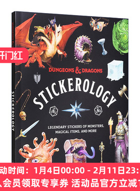 英文原版 Dungeons & Dragons Stickerology: Legendary Stickers of Monsters  Magical Items  and More