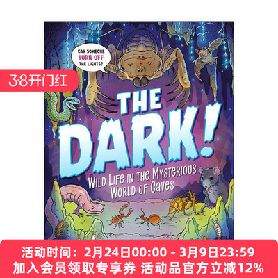 英文原版 The Dark 黑暗 神秘洞穴世界中的野生动物 儿童自然科普百科 精装 Lindsey Leigh 英文版 进口英语原版书籍