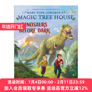 神奇树屋  英文原版 Magic Tree House Deluxe Edition Dinosaurs Before Dark 恐龙谷大冒险 恐龙谷历险记 精装豪华版 英文版