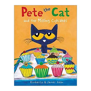 and 皮特猫 Pete Cat 英文版 书籍 英文原版 绘本 Missing the 小蛋糕 失踪 Cupcakes 进口英语原版 精装