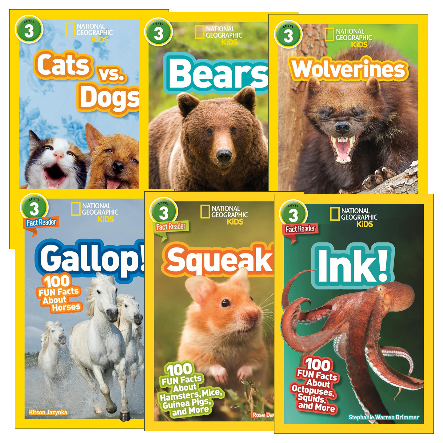 英文原版 National Geographic Kids Readers L3 国家地理第3级动物系列6册 英文版 进口英语原版书籍