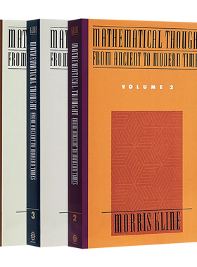 华研原版 古今数学思想套装1-3 英文原版 Mathematical Thought from Ancient to Modern Times 1-3 Morris Kline 英文版 进口书籍