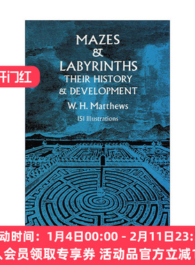 英文原版 Mazes and Labyrinths 迷宫的历史与发展 谜题设计 W. H. Matthews 英文版 进口英语原版书籍