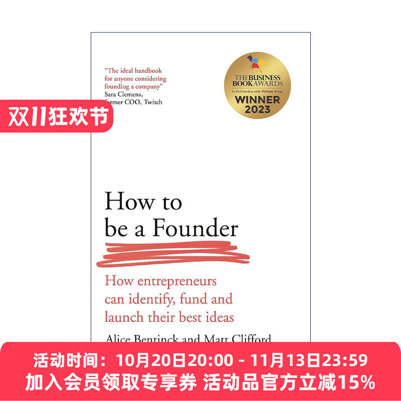 英文原版 How to Be a Founder 创始人眼光 企业家如何识别 投资和推出他们的想法 英文版 进口英语原版书籍