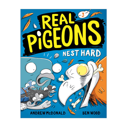 真正的鸽子系列3  英文原版Real Pigeons Nest Hard努力地筑巢 儿童侦探推理漫画图画小说 Andrew Mcdonald 英文版 进口英语原版书