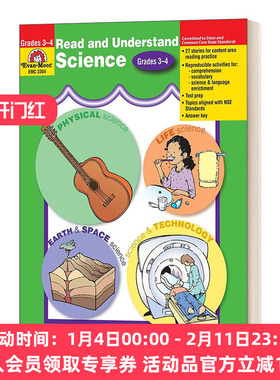 英文原版 Read & Understand Sicence Grade 3-4 阅读与理解系列 科学 三四年级 英文版 进口英语原版书籍
