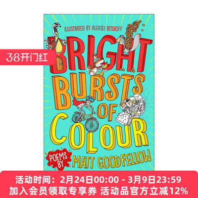 英文原版 Bright Bursts of Colour 明亮色彩大爆发 Matt Goodfellow儿童诗歌集 当代儿童诗歌 英文版 进口英语原版书籍